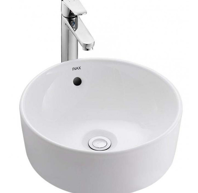 Chậu Rửa Lavabo Inax AL-295V Đặt Bàn Tròn Aqua Ceramic