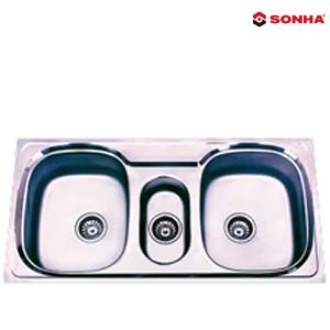 Chậu rửa bát inox 3 hố Sơn Hà SH 3H-1000