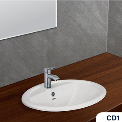 Chậu rửa lavabo dương vành Viglacera CD1