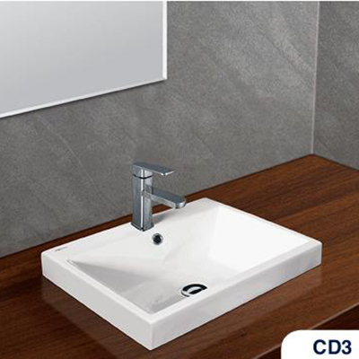 Chậu rửa lavabo dương vành Viglacera CD3