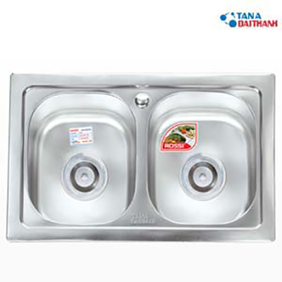 Chậu rửa bát 2 hố inox Rossi Tân Á TX 80