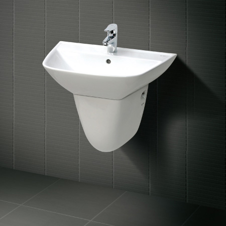 Chậu lavabo chân lửng inax L-297V & L-297VC